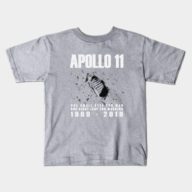 Apollo 11 Moon Landing 50th Anniversary Kids T-Shirt by SeattleDesignCompany